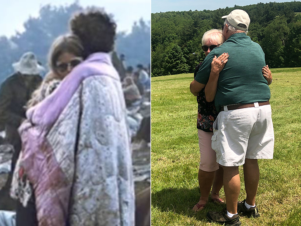 Nick and Bobbi Ercoline, the couple featured on the Woodstock album cover, pose together at the site where the photo was taken 50 years ago, in Bethel, New York, U.S., June 12, 2019.