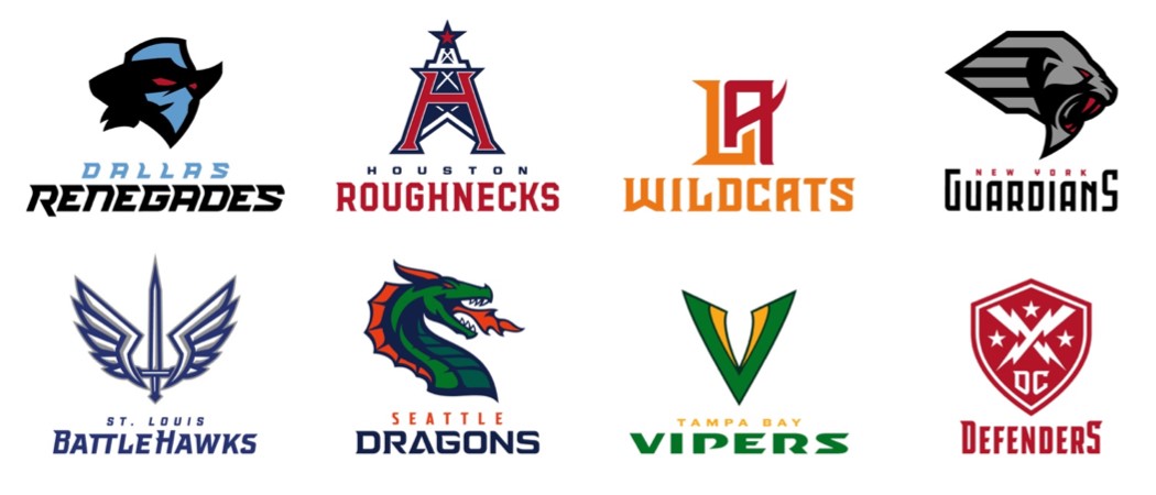 The XFL unveiled the logos and nicknames of its eight franchises on Wednesday, August 21, 2019.