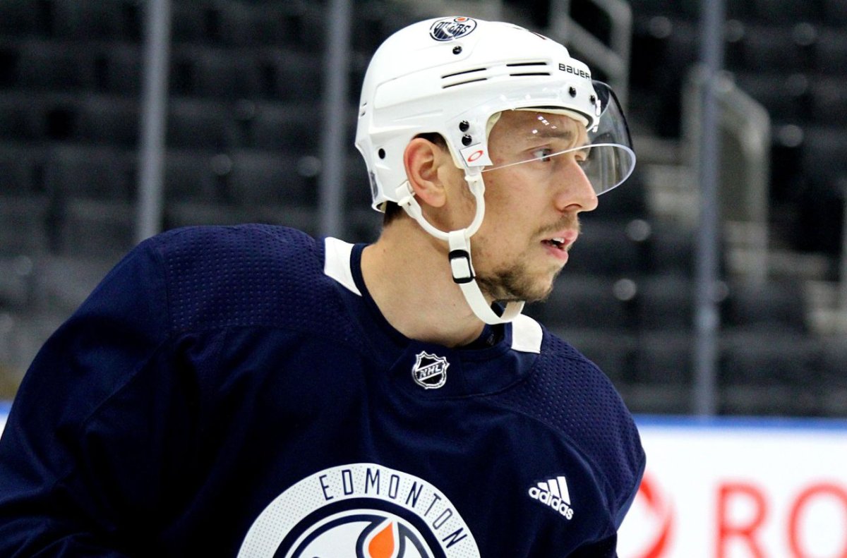 PTO signing Anton Burdasov out with the Edmonton Oilers second group. Sept. 18, 2019.