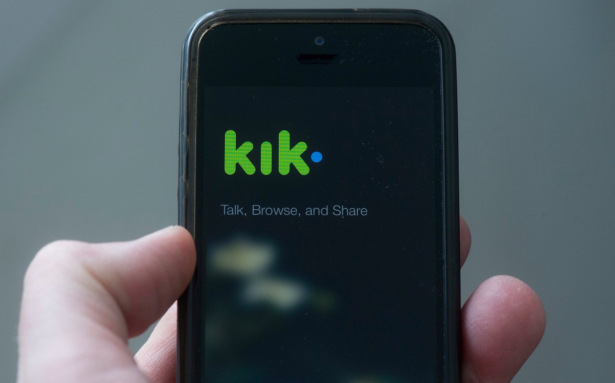 The Kik messenger app is shown in a Feb. 15, 2016, file photo.