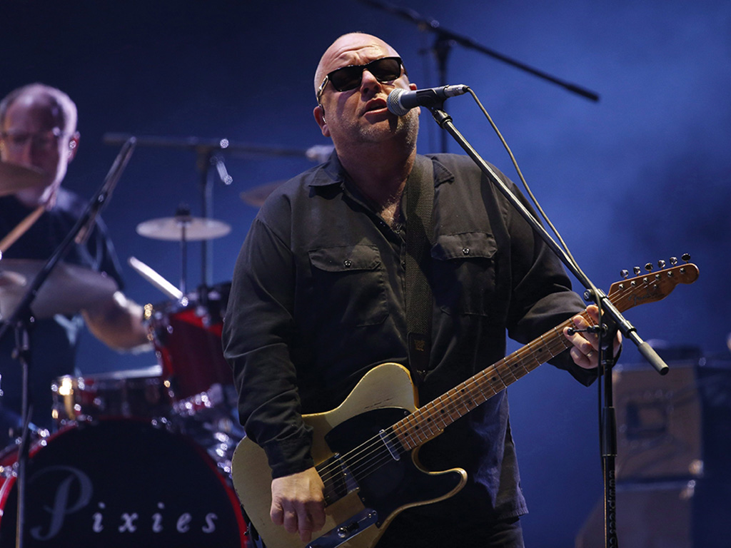 Black Francis of Pixies performs with the band in Mexico City's main square, The Zocalo, Saturday, Nov. 10, 2018.