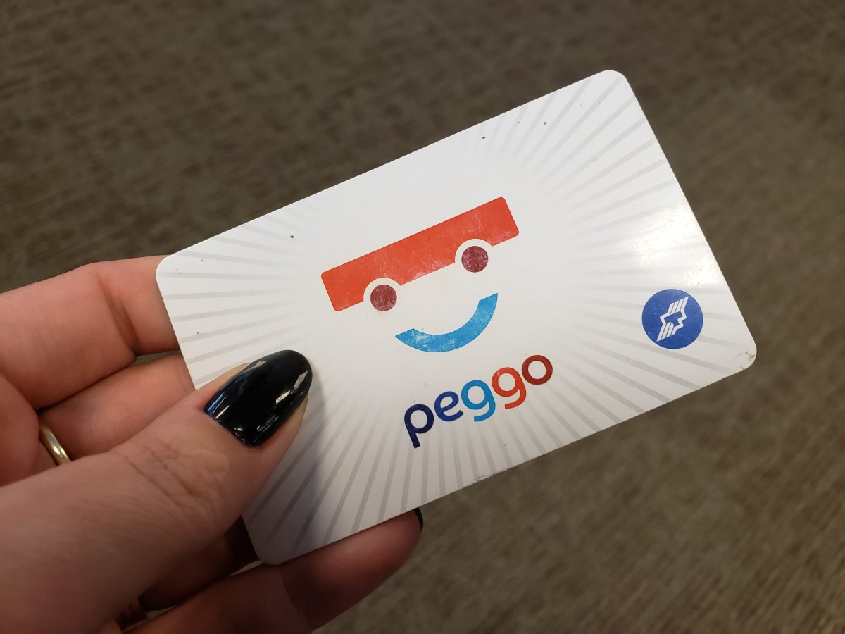 A Winnipeg Transit Peggo card.