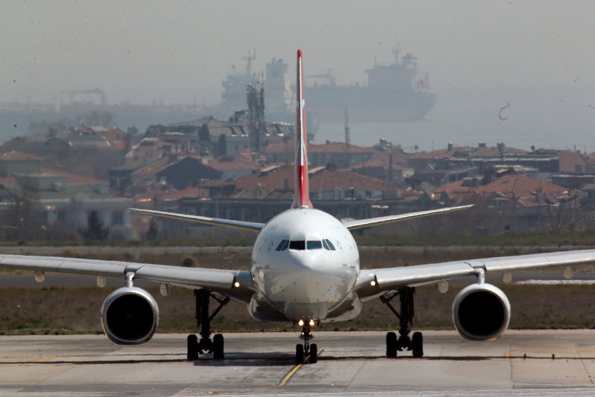 A Turkish Airlines airplane at Ataturk International Airport, in Istanbul, Friday, April 5, 2019.