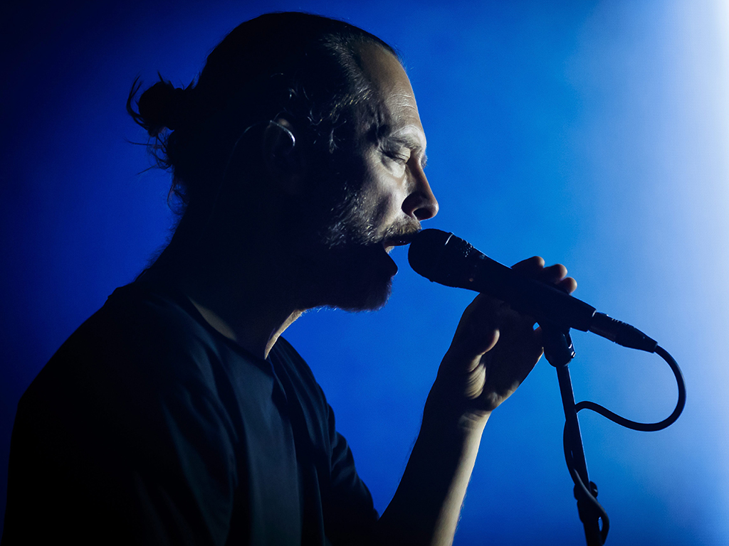 Radiohead singer Thom Yorke, from Britain, performs on the stage of the Auditorium Stravinski during the 53rd Montreux Jazz Festival (MJF), in Montreux, Switzerland, July 4, 2019.