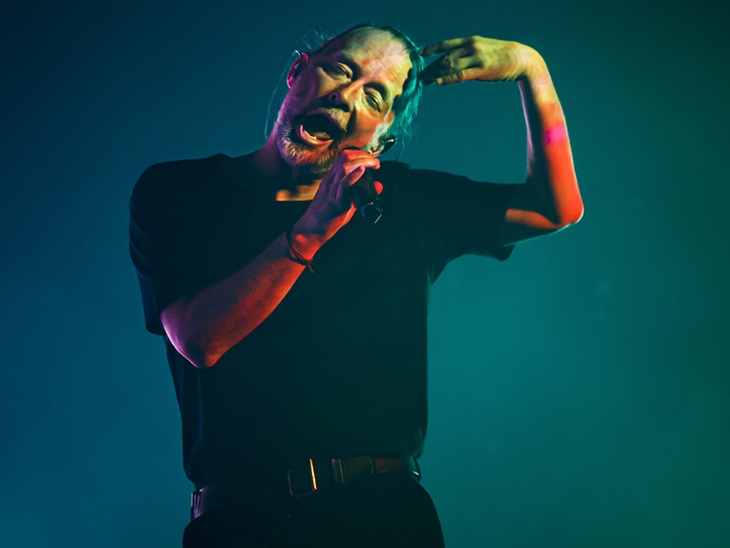 Thom Yorke, from Britain, performs on the stage of the Auditorium Stravinski during the 53rd Montreux Jazz Festival (MJF), in Montreux, Switzerland, July 4, 2019.