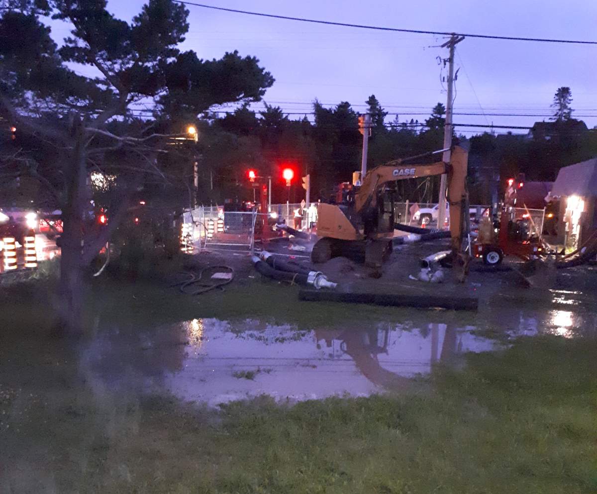 Jim Clarke says he and his family were sprayed with sewage last week during work on a sewage lift station near his home in Paradise, N.L. Clarke says he hopes a plan to relocate the family to a rental property will be approved at a Tuesday town council meeting.