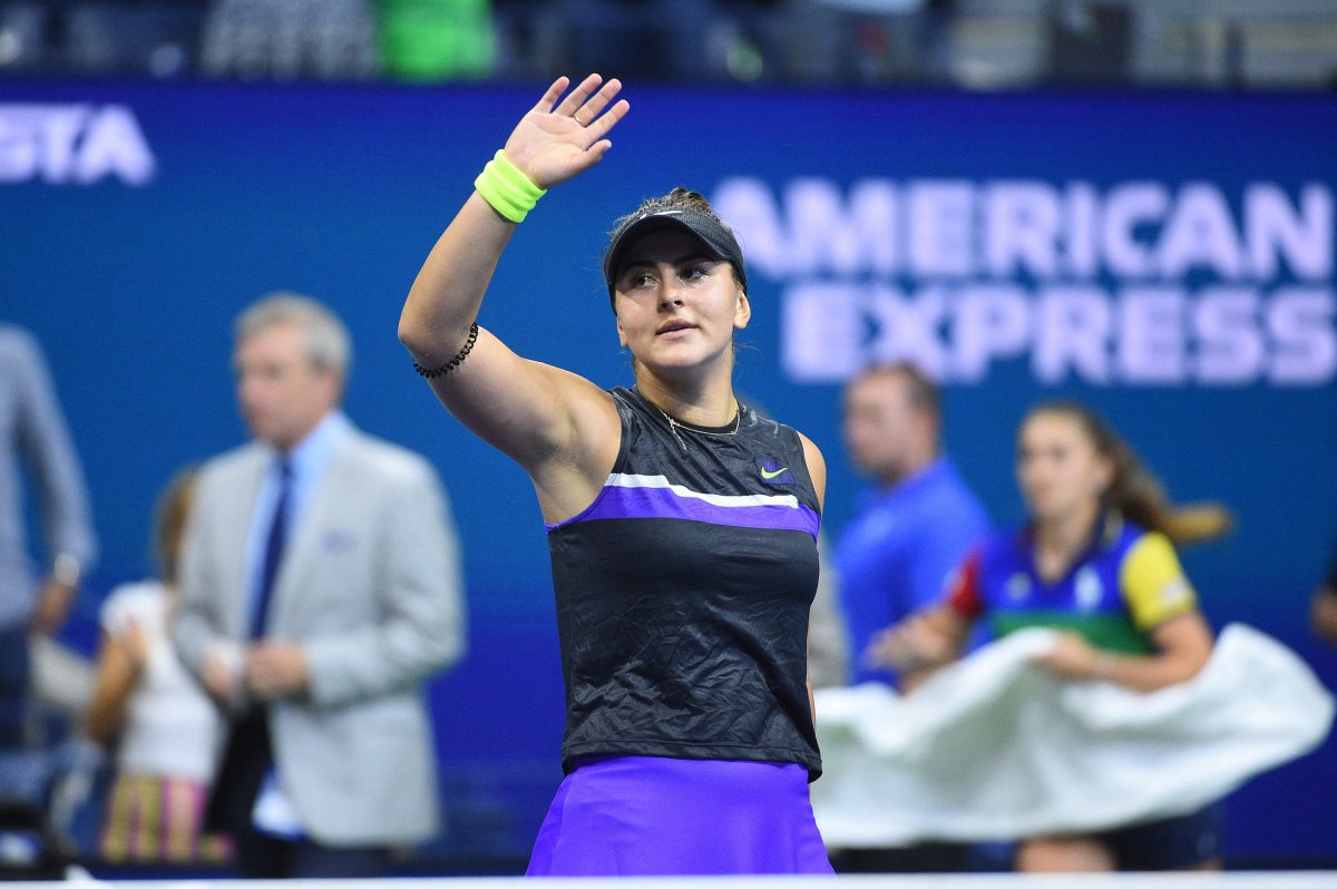 Bianca Andreescu plays her quarter final match at the 2019 US Open at Billie Jean National Tennis Center in New York City, NY, USA on September 4, 2019.