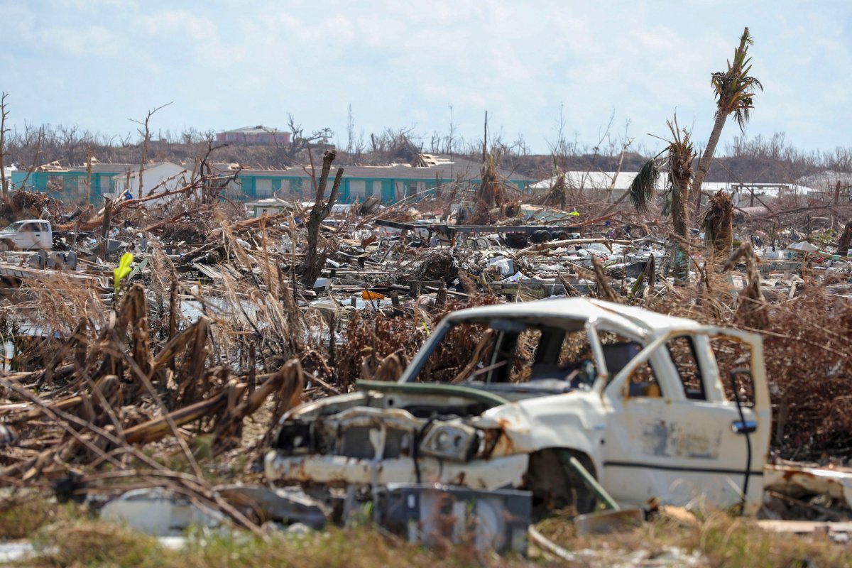 In this handout photo provided by the Dutch Defense Ministry taken on Wednesday, Sept. 11, 2019, the aftermath of Hurricane Dorian is seen on the island of Abaco in the Bahamas.