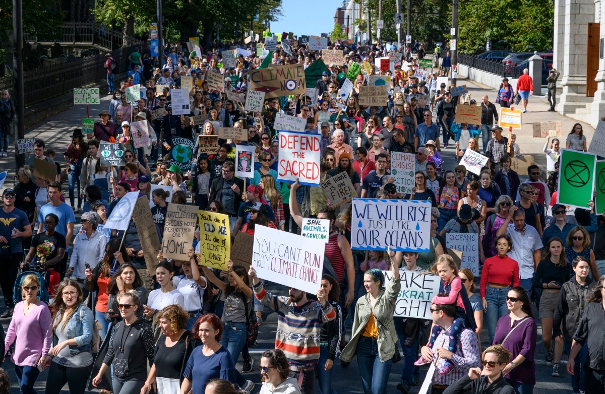 Arrest at Montreal climate strike after protester reportedly throws egg ...