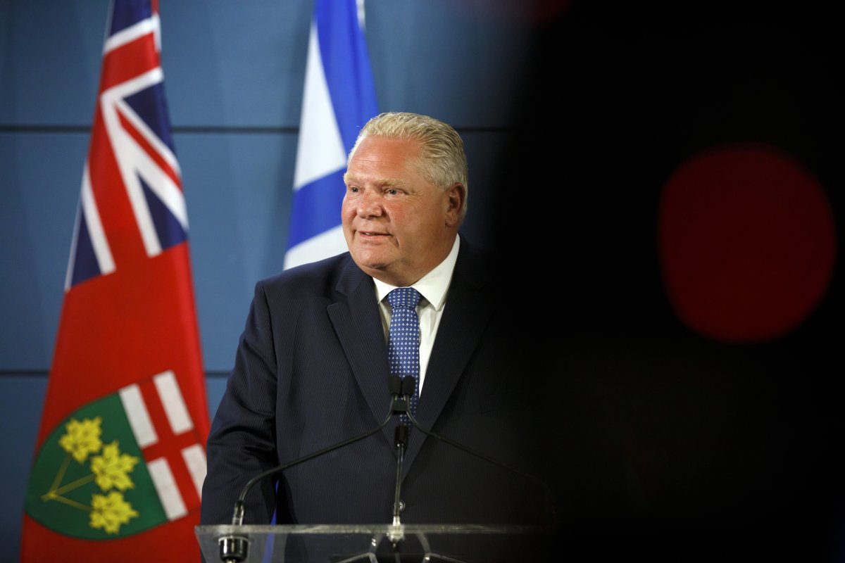The Ontario government is shutting down the agency that oversees the province's motion picture ratings system. Ontario Premier Doug Ford speaks at a press conference at the Toronto Police College in Toronto, Friday, Aug. 23, 2019.