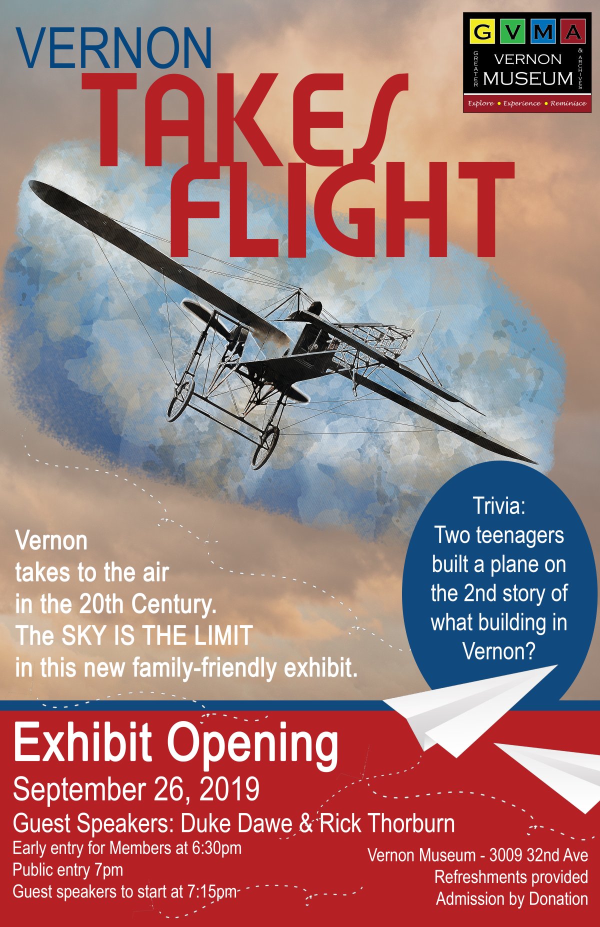 Vernon Takes Flight: Exhibit Opening - image