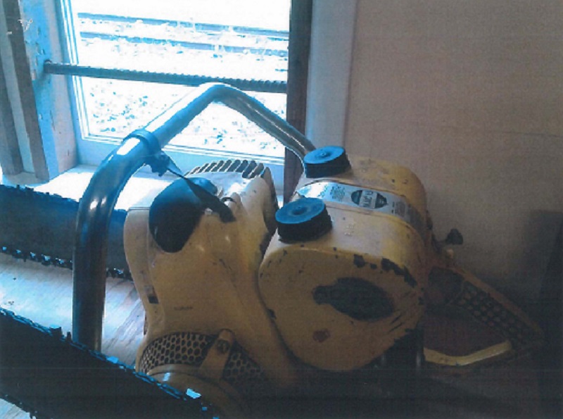 An antique chainsaw that was stolen from the BC Forest Discovery Centre museum in Duncan, B.C., on Vancouver Island on Sept. 8, 2019.