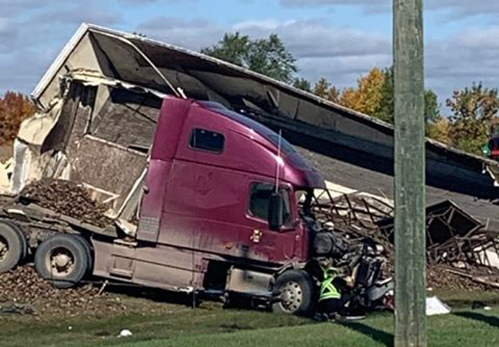 A 68-year-old man from Portage la Prairie is dead following a crash near Oakville, Man. Thursday morning.