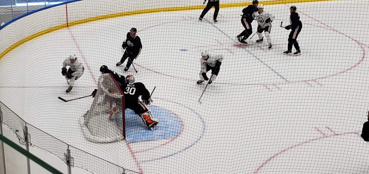 The Edmonton Oilers held their training camp scrimmage on September 15, 2019, at the Downtown Community Arena. 