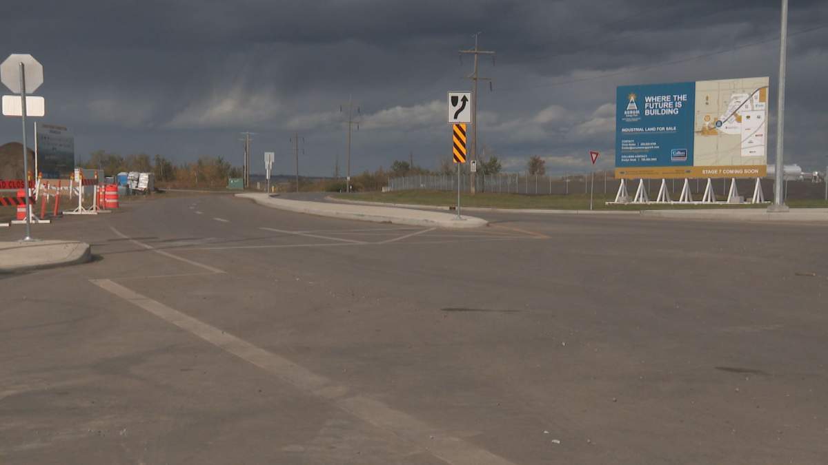 The Aurum Road expansion and wildlife bridge were unveiled in northeast Edmonton Wednesday, Sept. 25, 2019.