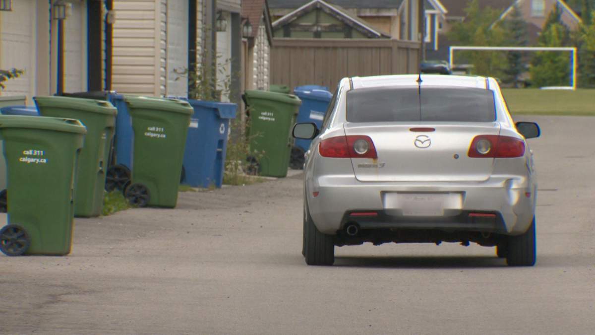 One of many cars neighbours say constantly use alleyway as a main street