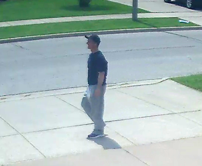 Hamilton police say they're searching for a man who allegedly broke into a home in Stoney Creek before he was scared off by the tenants.