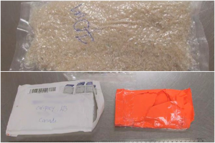 In total, the three packages contained almost 200 grams of MDMA, which has an estimated street value of approximately $10,000.