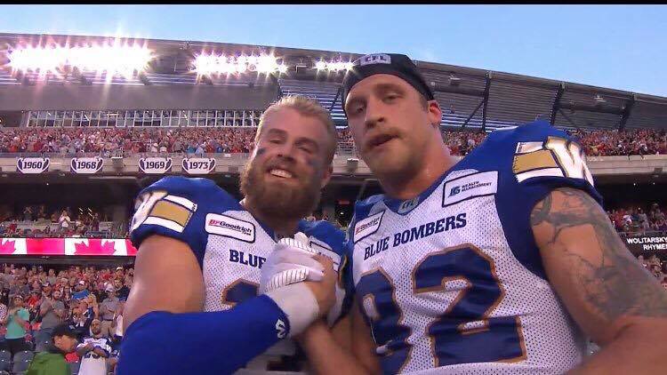 Bombers Chris Streveler and Drew Wolitarsky.