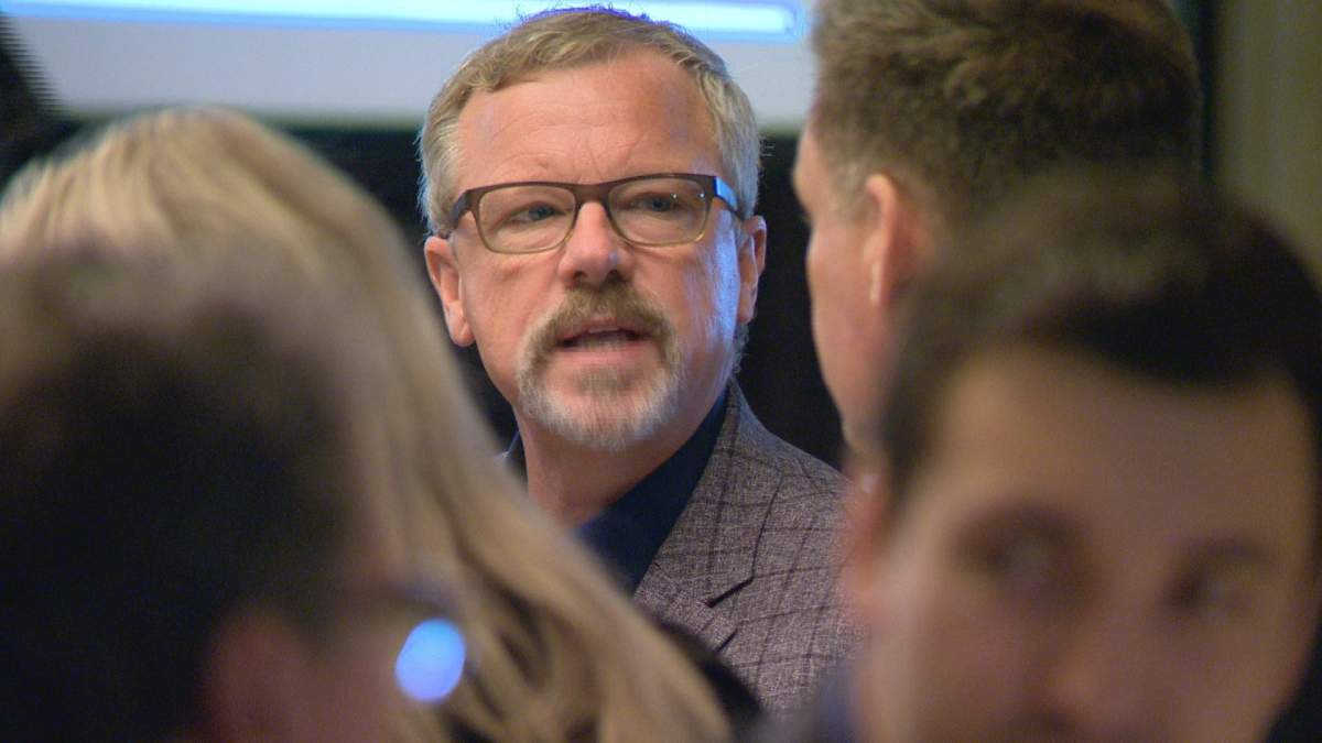 Former Saskatchewan Premier Brad Wall attends a Regina Chamber of Commerce luncheon on Sept. 13, 2019.