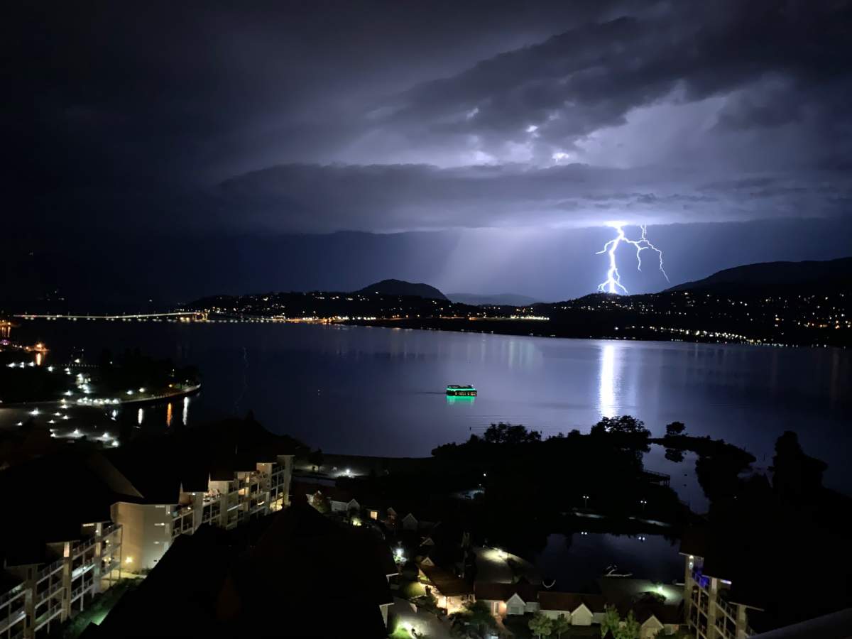 Okanagan lightning storm. 