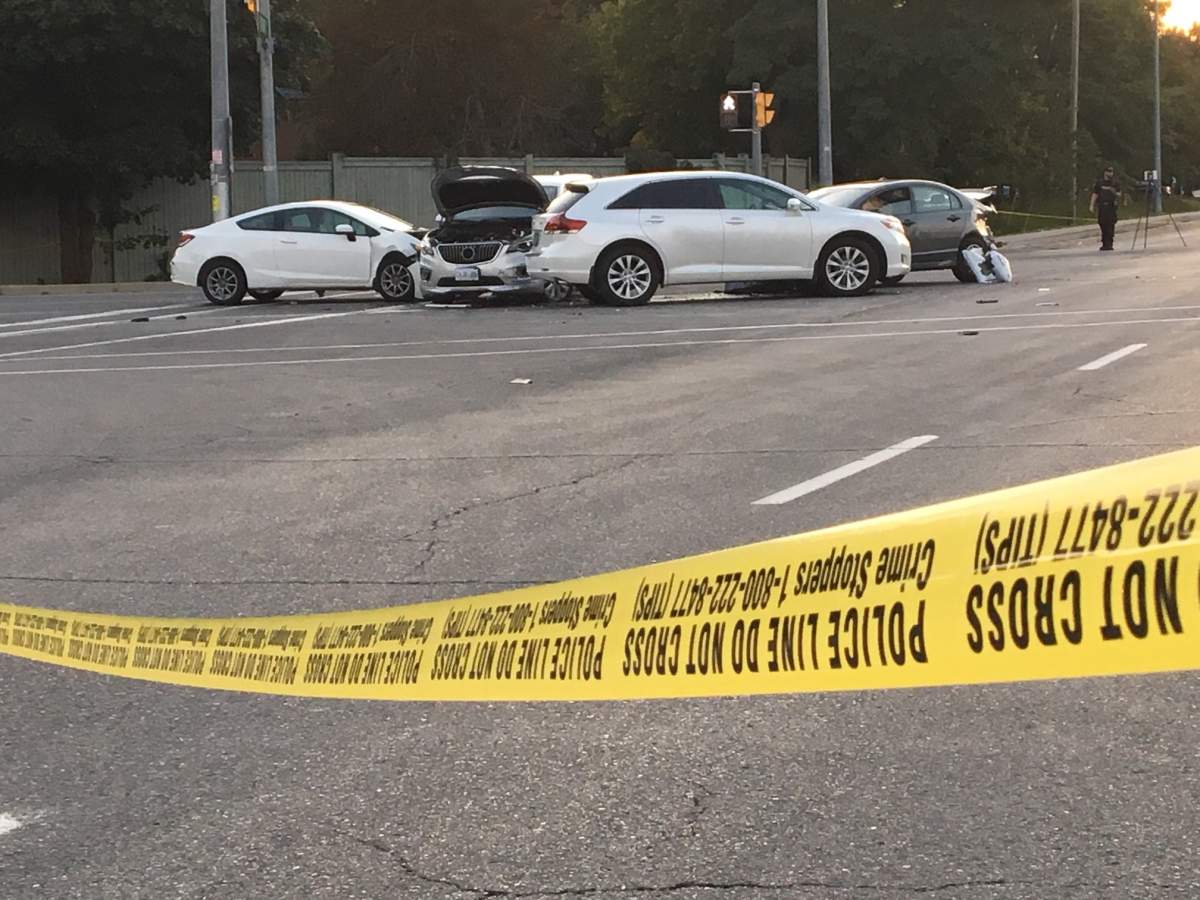 The crash happened during the afternoon rush hour on Wednesday.