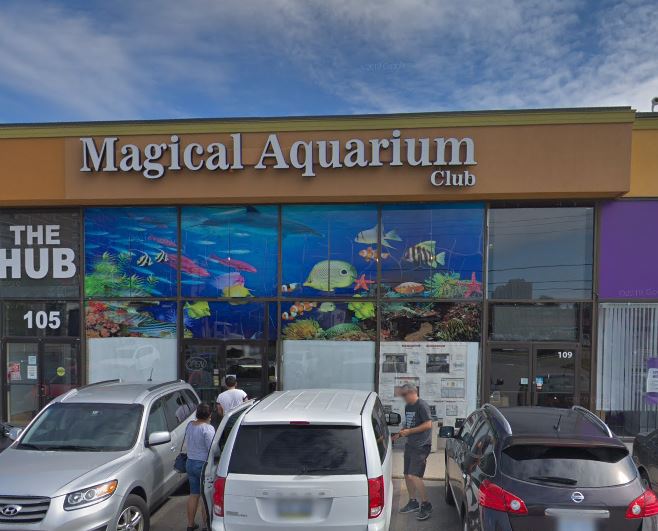 The exterior of the Magical Aquarium Club in Toronto.