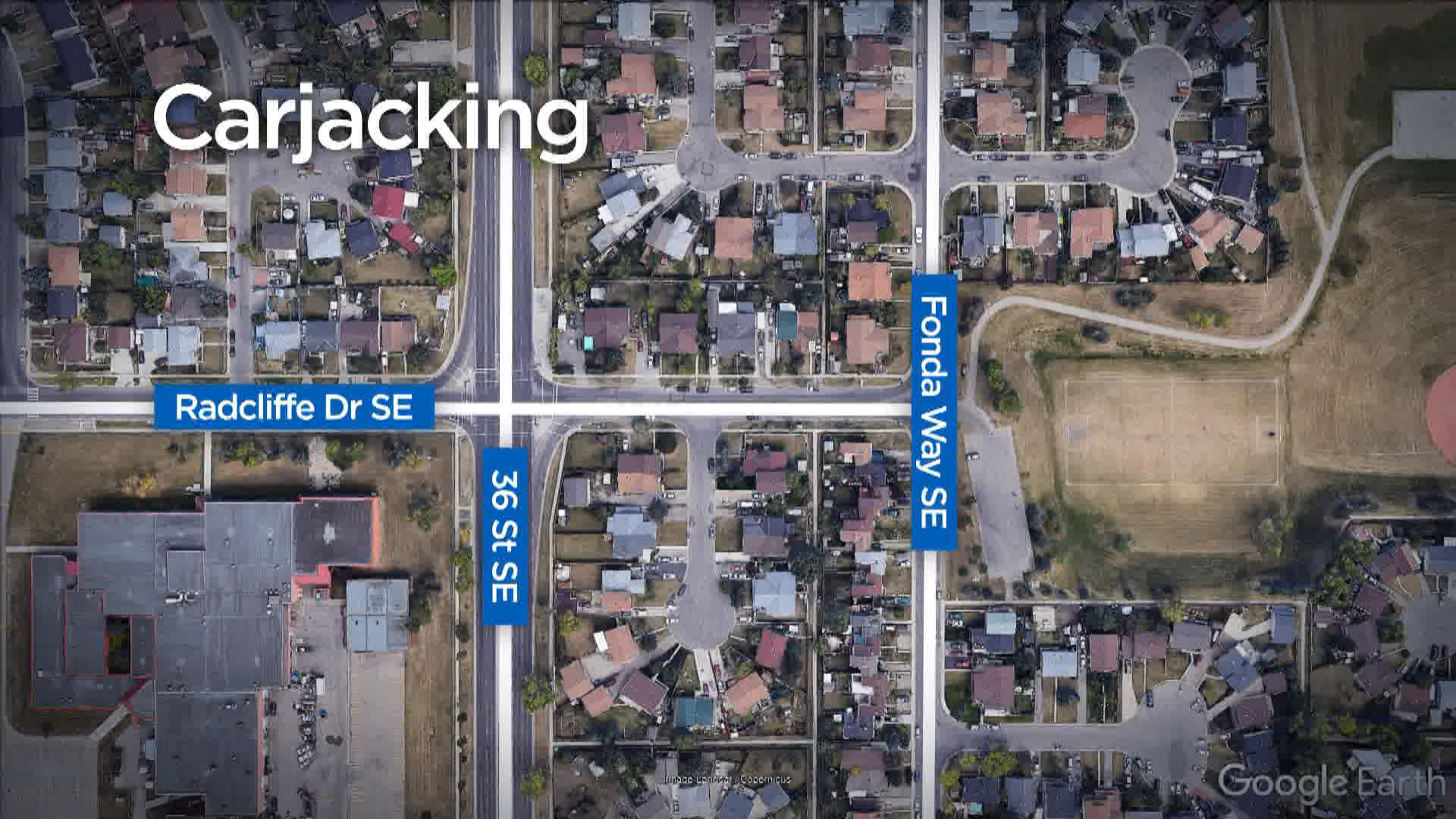 Calgary police investigate a carjacking that occurred on Thursday, Sept. 5, 2019. 