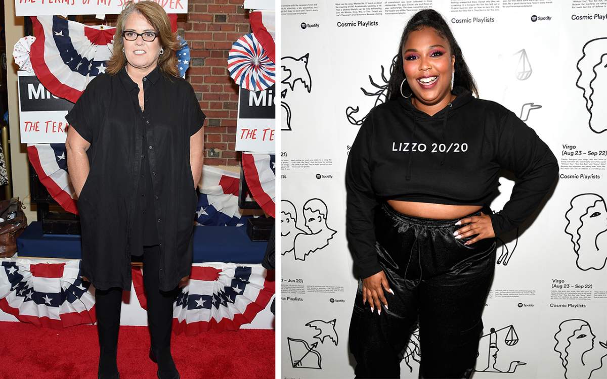 (L-R): Rosie O'Donnell and Lizzo.