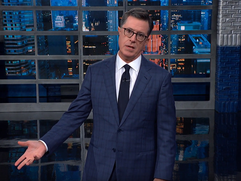 Host Stephen Colbert during a taping of ‘The Late Show.’