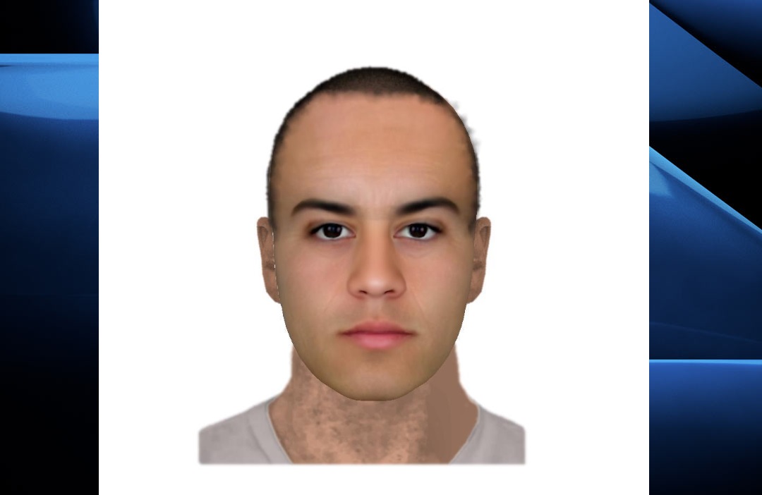 London police have released this composite sketch of the suspect in hopes that someone will be able to recognize him.