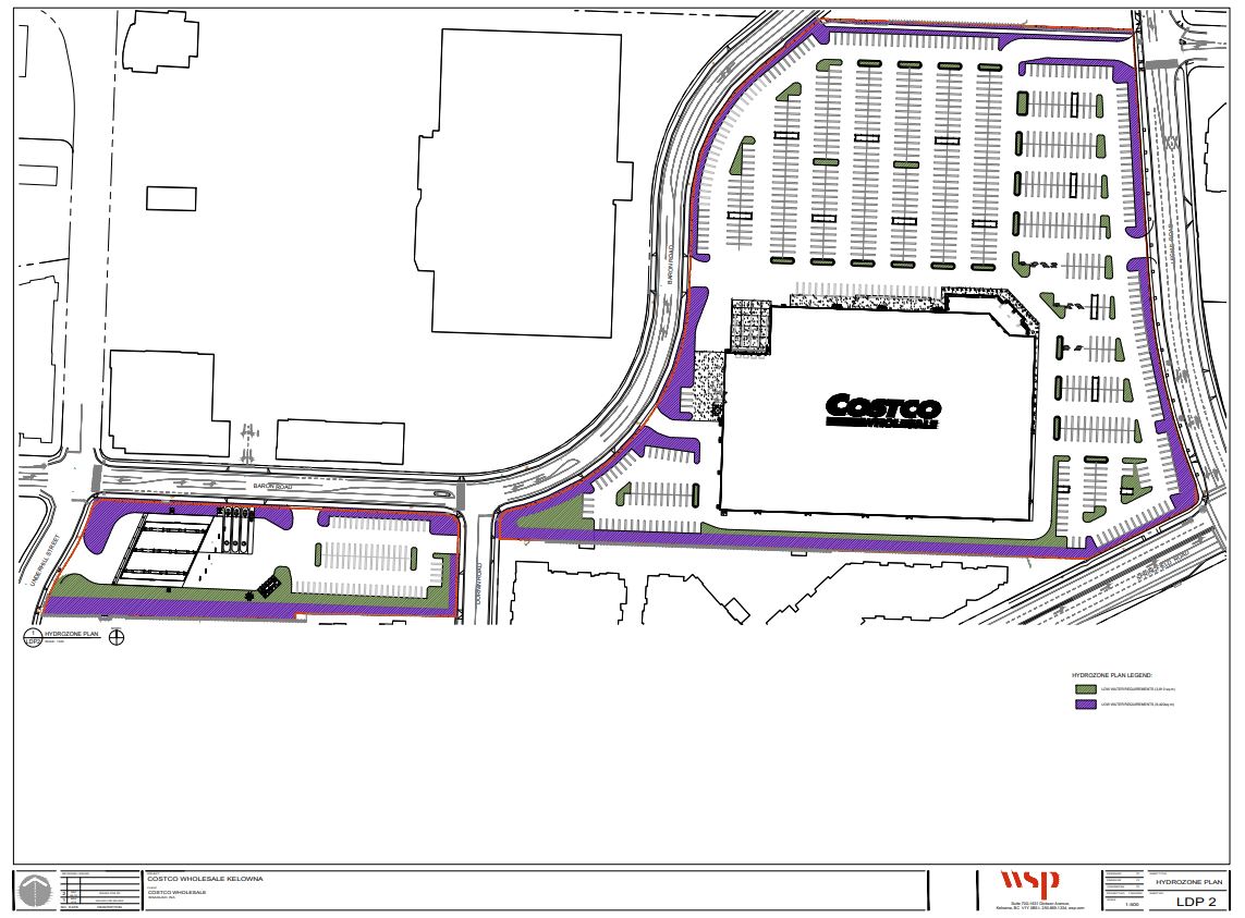 Parking and warehouse proposal for Costco in Kelowna.
