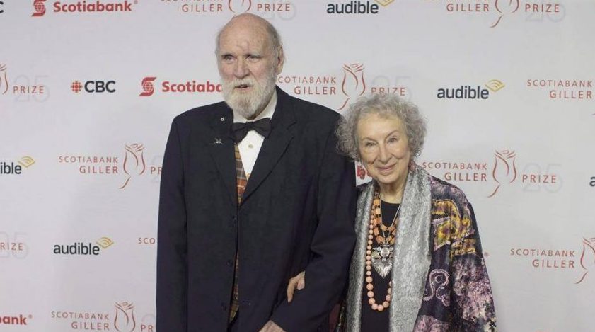 Margaret Atwood and Graeme Gibson stop on the red carpet at the Scotiabank Giller Bank Prize gala in Toronto on Monday, November 19, 2018. Penguin Random House Canada says Canadian author Graeme Gibson has died at 85. He is survived by his partner, Margaret Atwood.
