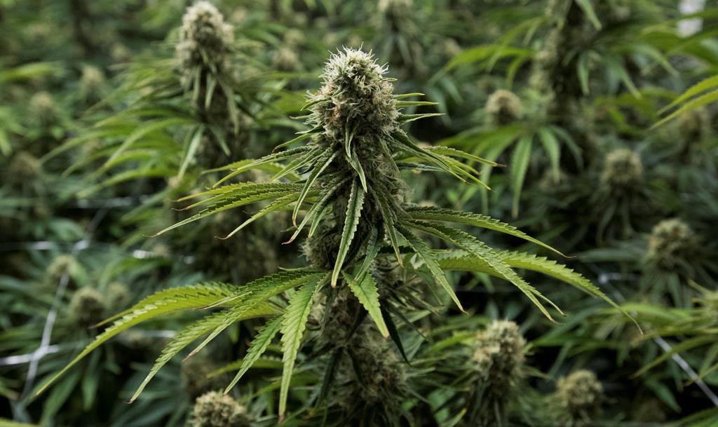 A flowering cannabis plant is seen at Blissco Cannabis Corp. in Langley, B.C. Tuesday, Oct. 9, 2018. THE CANADIAN PRESS Jonathan Hayward.