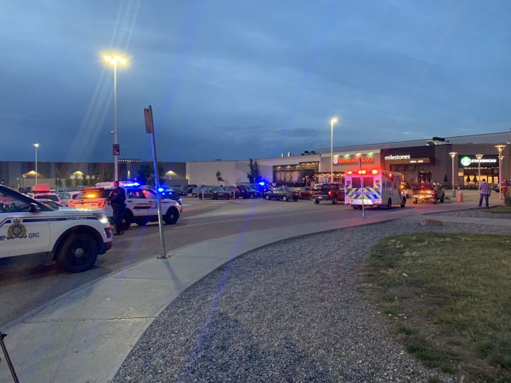 Officers responded to reports of shots being fired at the CrossIron Mills shopping centre north of Calgary on Monday evening, according to police.