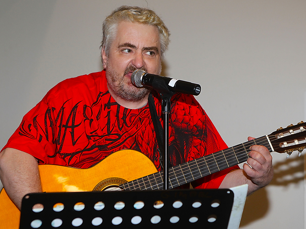 Daniel Johnston performs at the Austin Convention Center during the South By Southwest Music Festival on March 19, 2011 in Austin, Texas.
