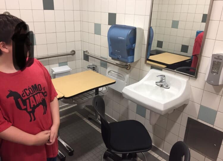 An 11-year-old boy with autism was told to work in a bathroom after his mother told teachers he works best in a “quiet place.”.