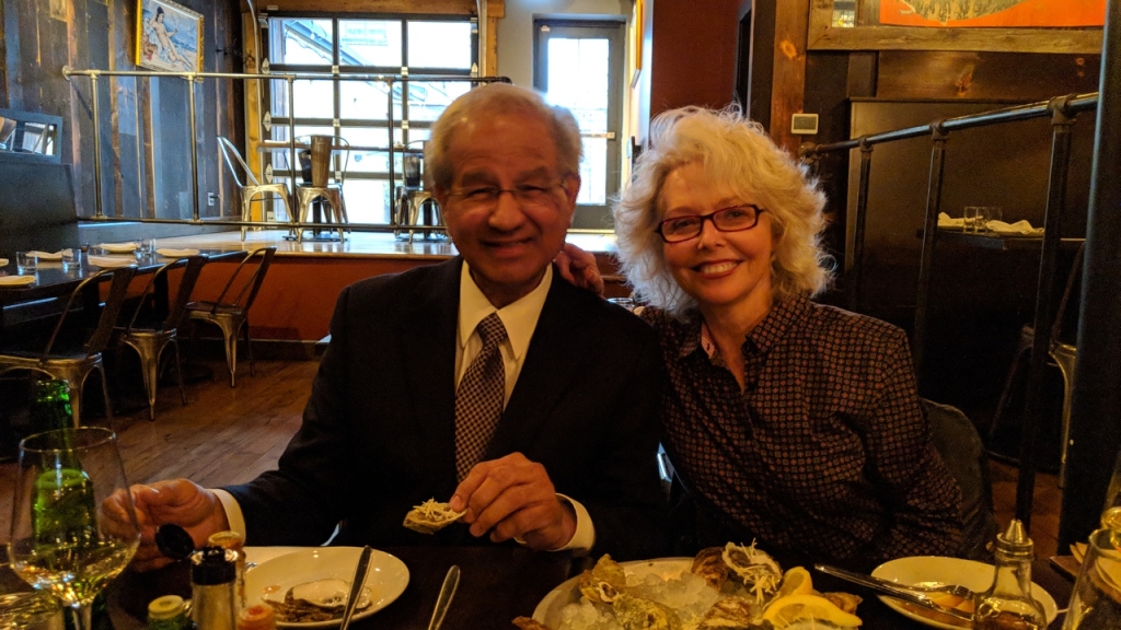 Denis Dudley, left, and Sharyn Laughlin are stranded in the Bahamas because of Hurricane Dorian.