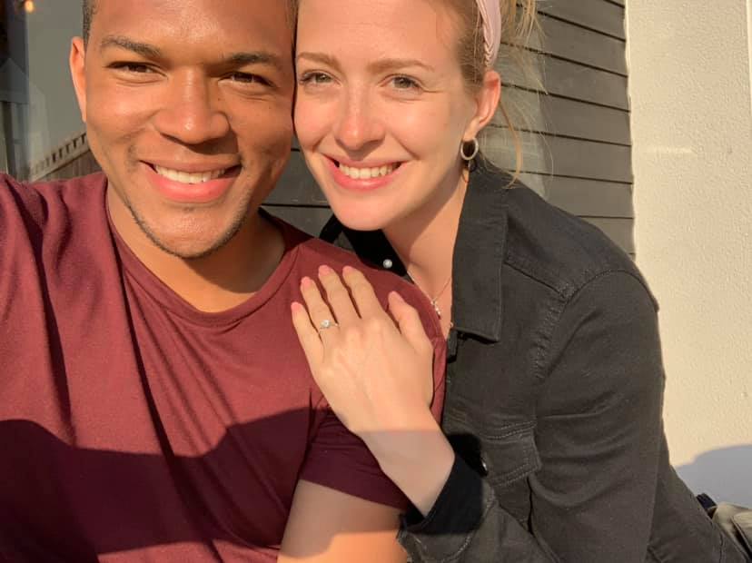 Edi Okoro and his now-fiancee, Cally Read, are shown in this image posted Aug. 31, 2019.