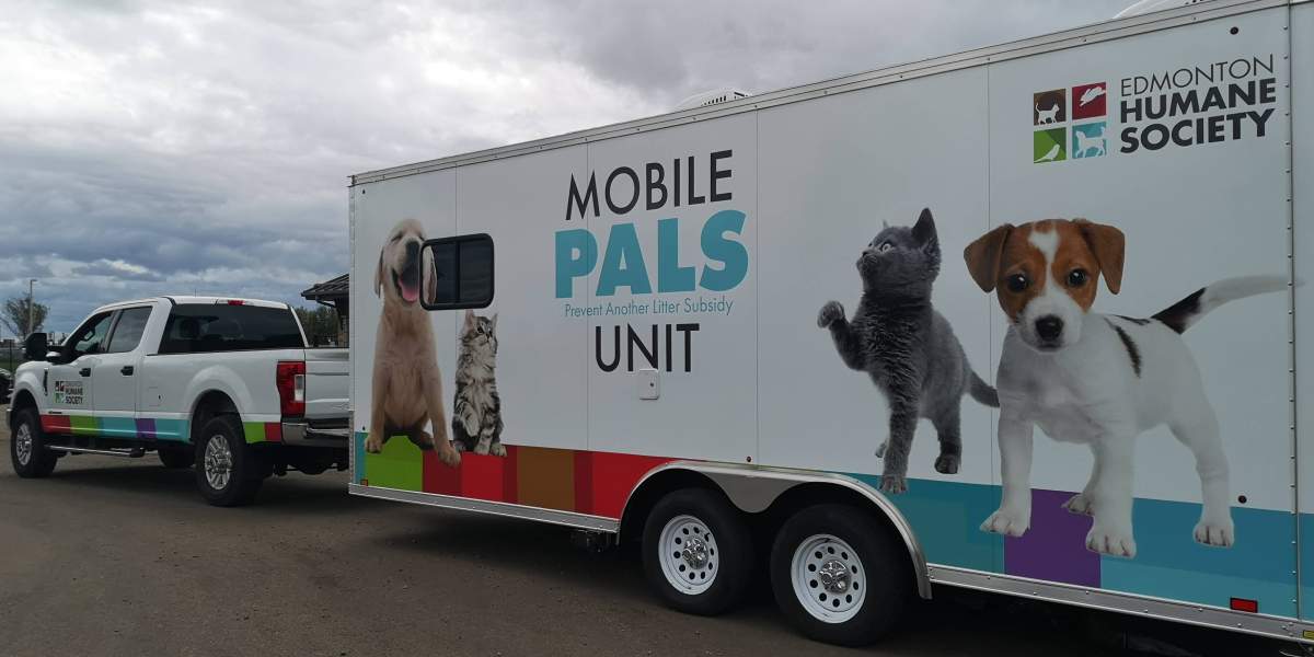The Edmonton Humane Society unveils its mobile spay and neuter unit Tuesday, Sept. 24, 2019. The program is meant to make the services more accessible to low-income pet owners. 

