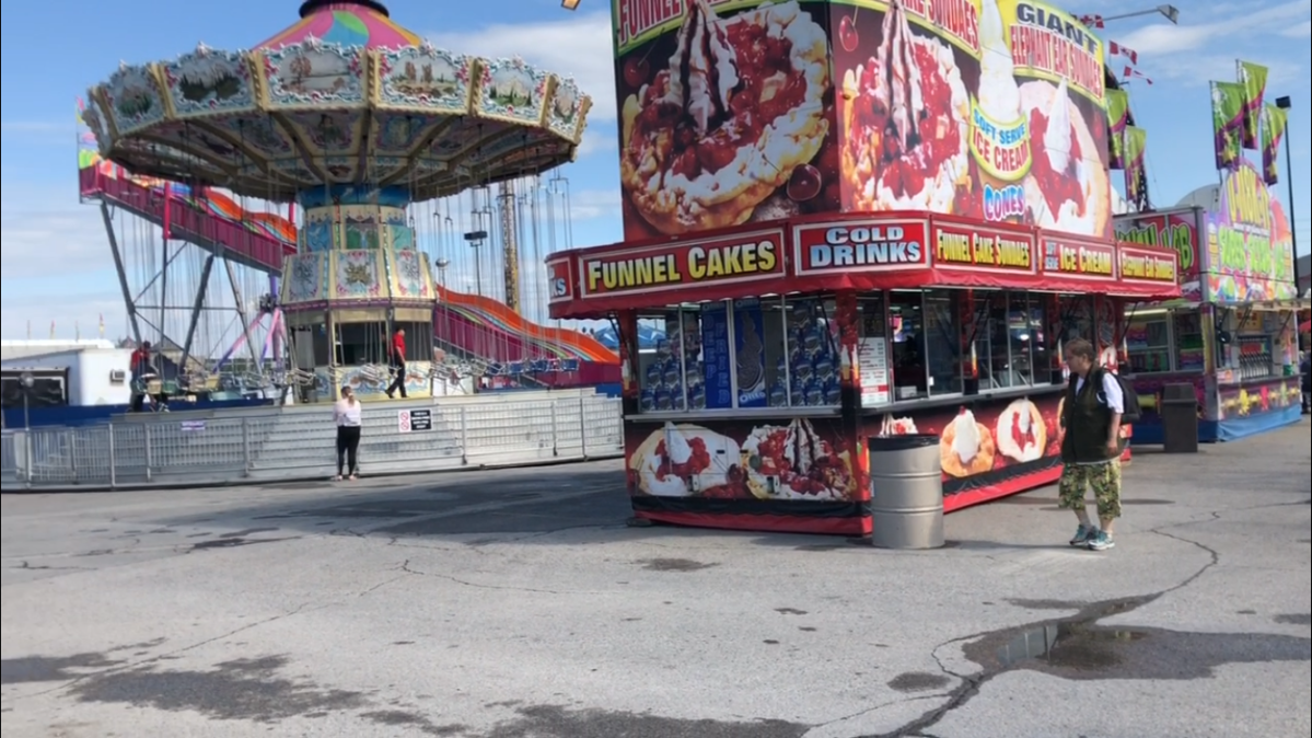 Funnel Cakes and swing ride at the Western Fair in London. 
