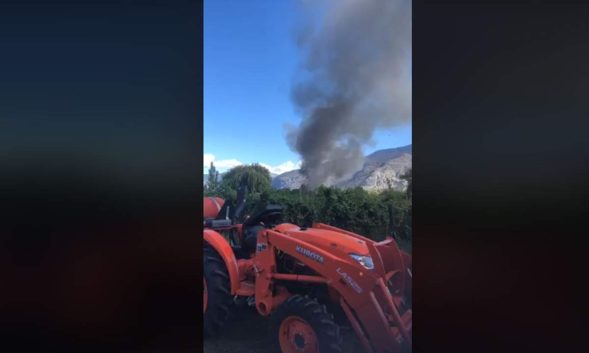 A major fire north of Oliver, BC., alarmed area residents on Sunday afternoon. 