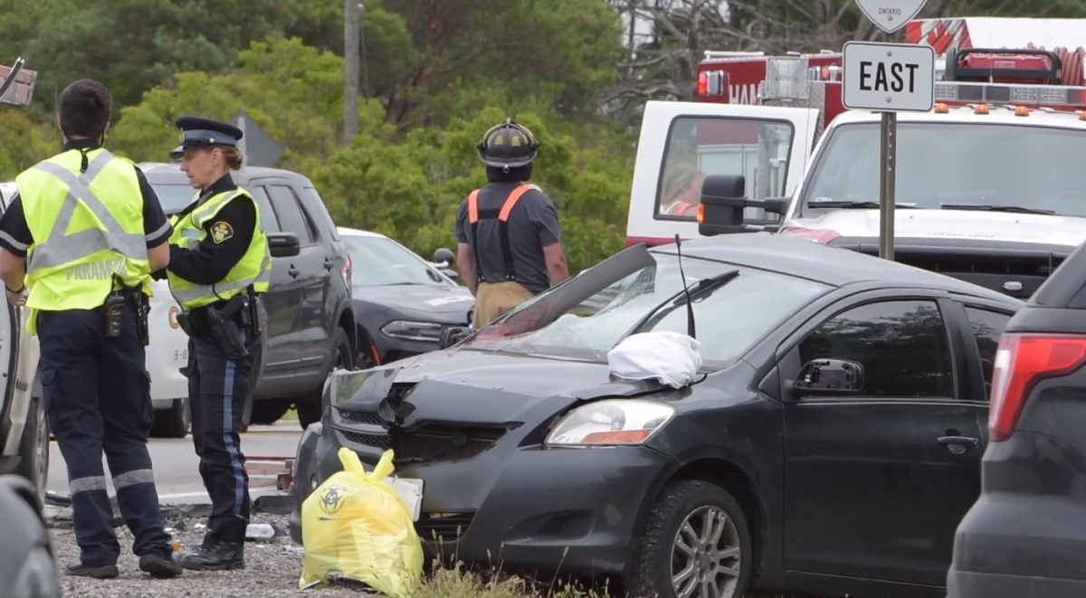 Police are on the scene of a fatal two-vehicle crash on Highway 8 in Flamborough.