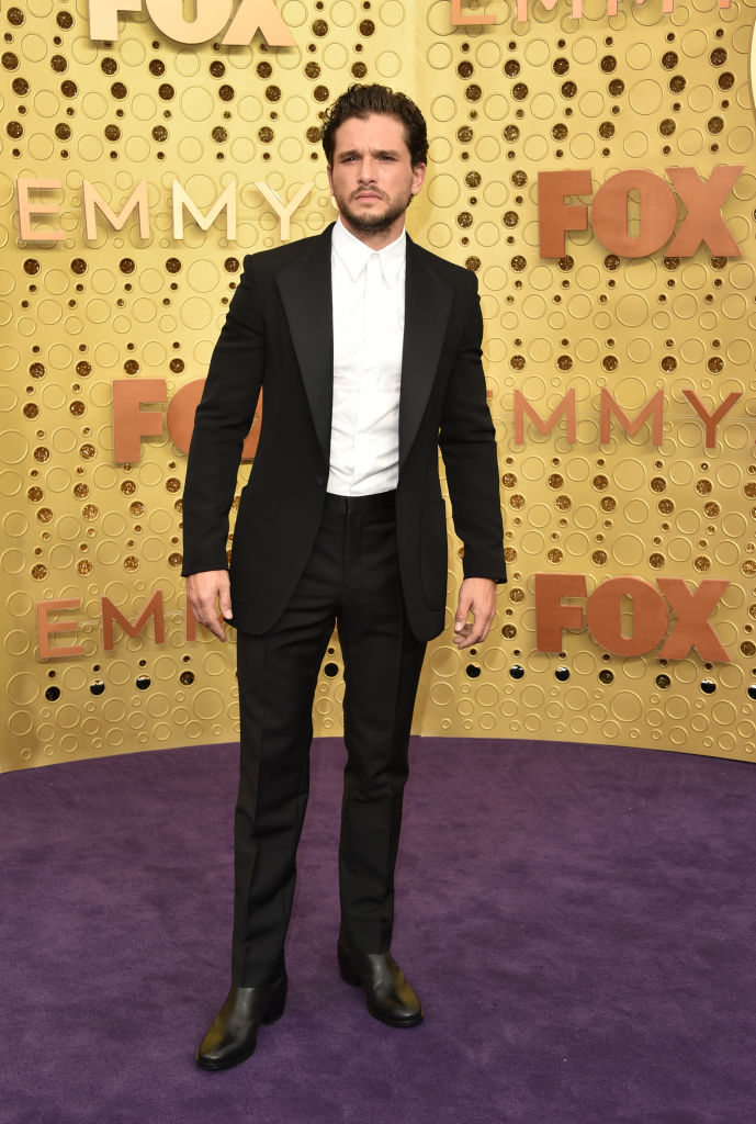 Kit Harington went sans tie for the awards show.