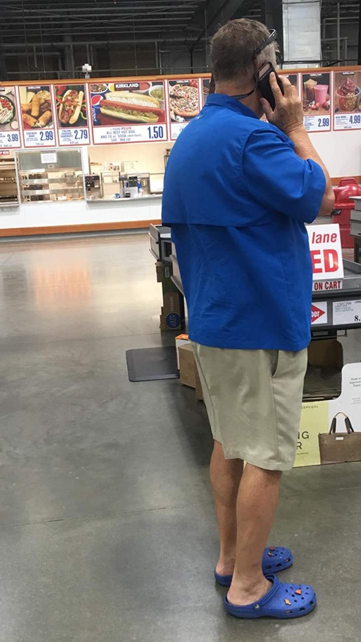 A farmer who bought 100 generators for Bahamas relief is shown at a Costco in Jacksonville, Fla., in this image posted online Sept. 4, 2019.