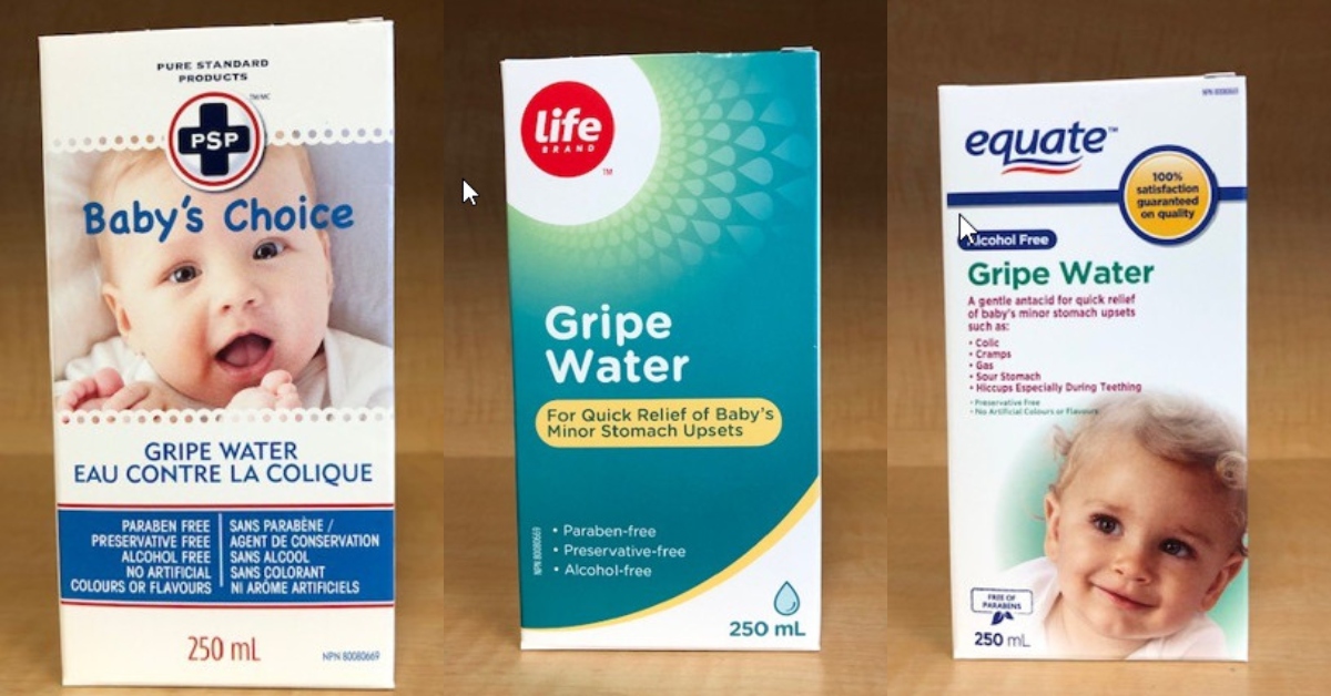 Three of the nine brands selling gripe water Health Canada is recalling due to microbial contamination concerns. 