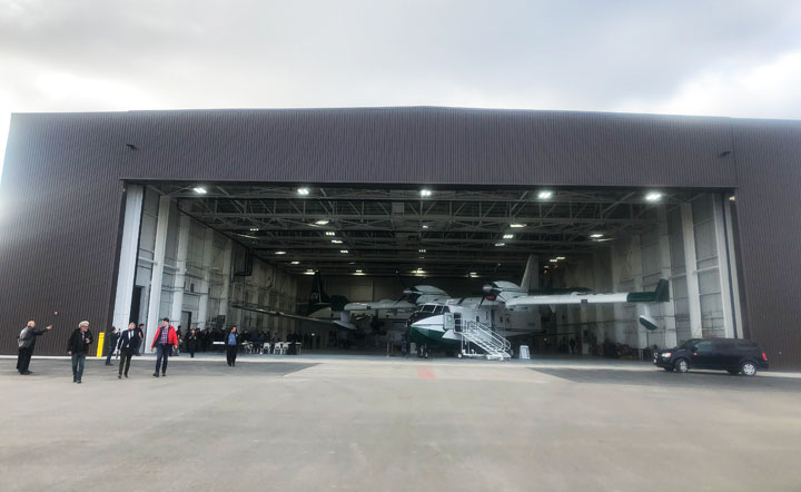 A new-and-improved hangar, about 40 per cent larger, officially opened in La Ronge, Sask., on Thursday.