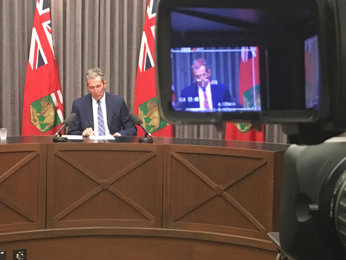 Manitoba Premier Brian Pallister announces his 100-day plan Wednesday.