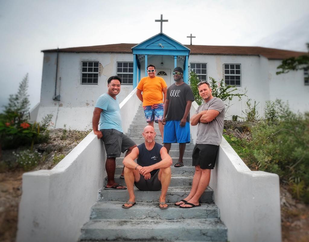 Alex Kane and his crew spending time on the island.