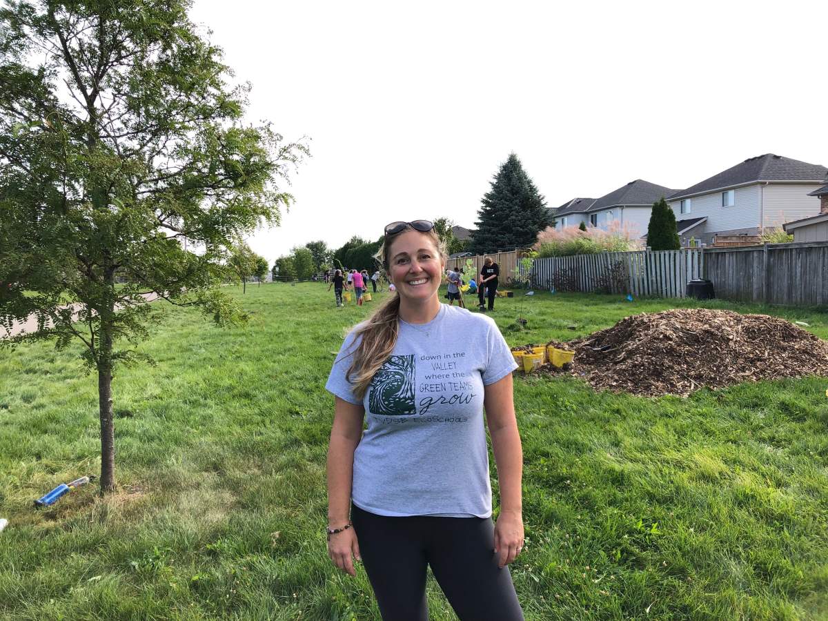 Jill Denneny teaches kindergarten at Cedar Hollow Public School and says the tree planting event is always a hit with students.
